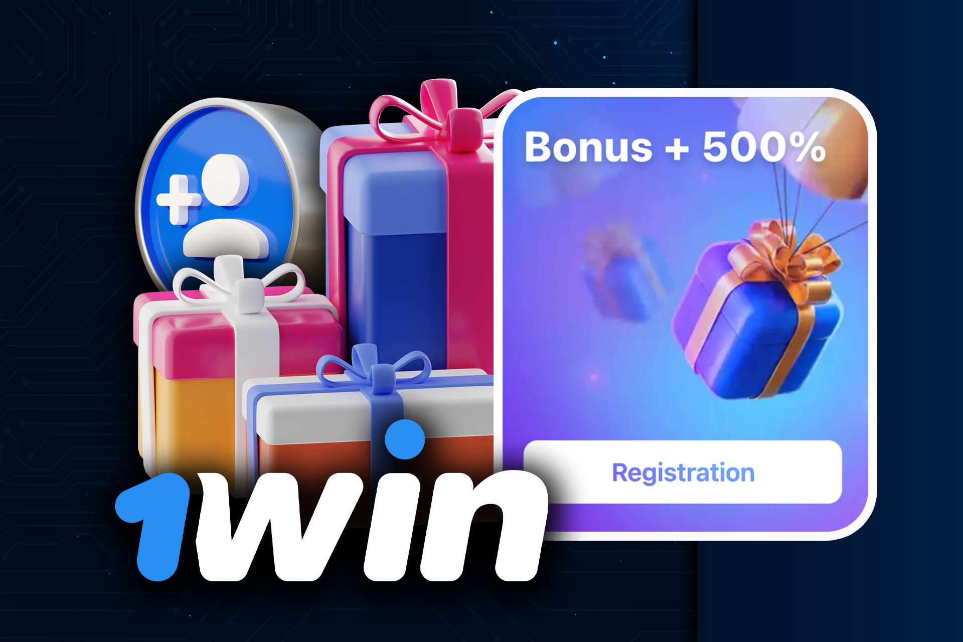 1win gives a 500% welcome bonus on your first deposit.