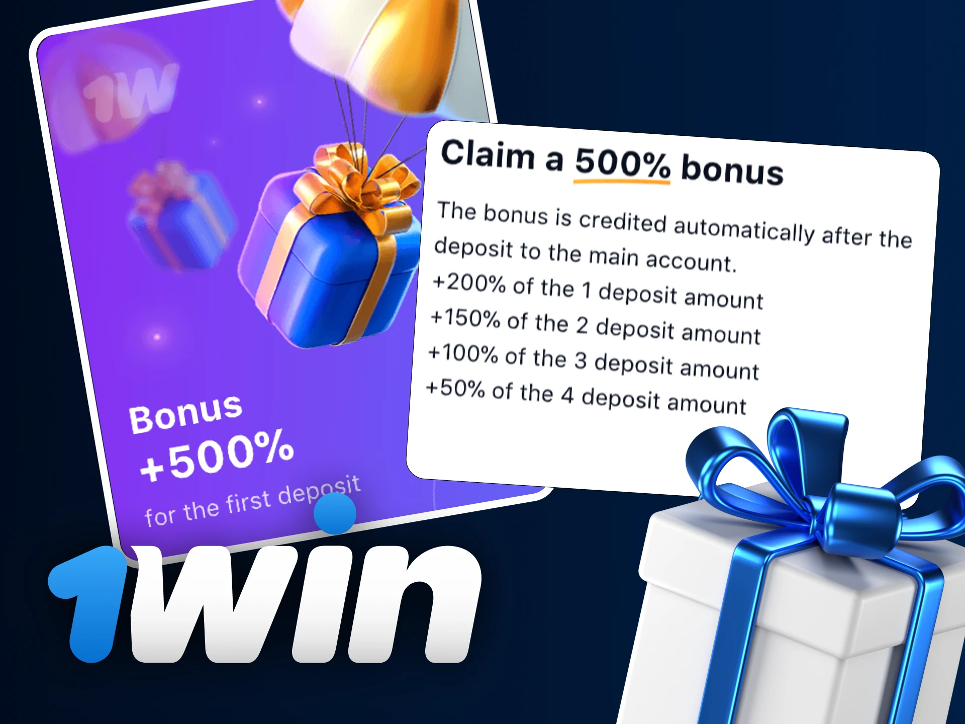What bonuses does 1win online casino offer to players.
