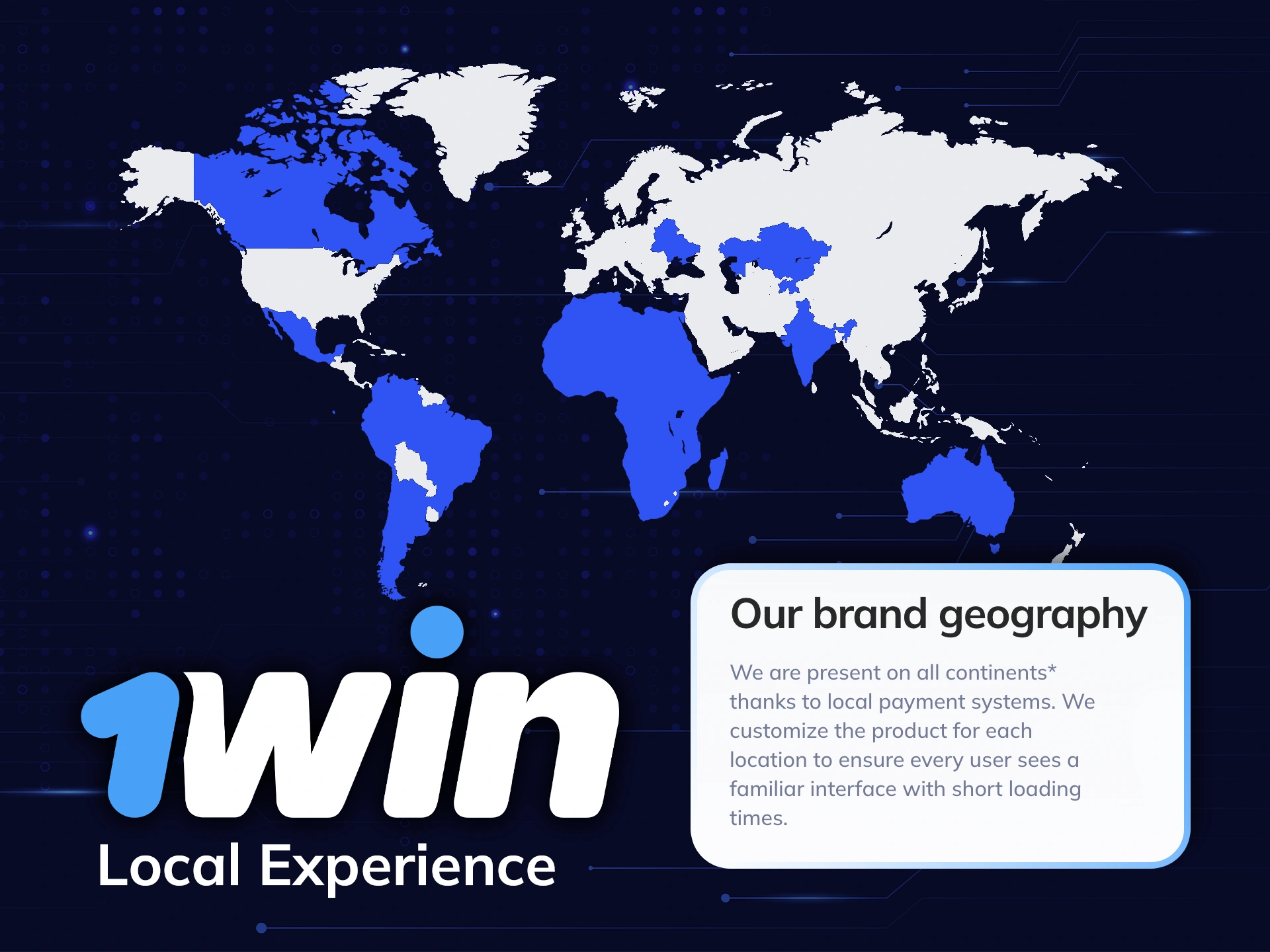 Explore the 1Win brand geography.