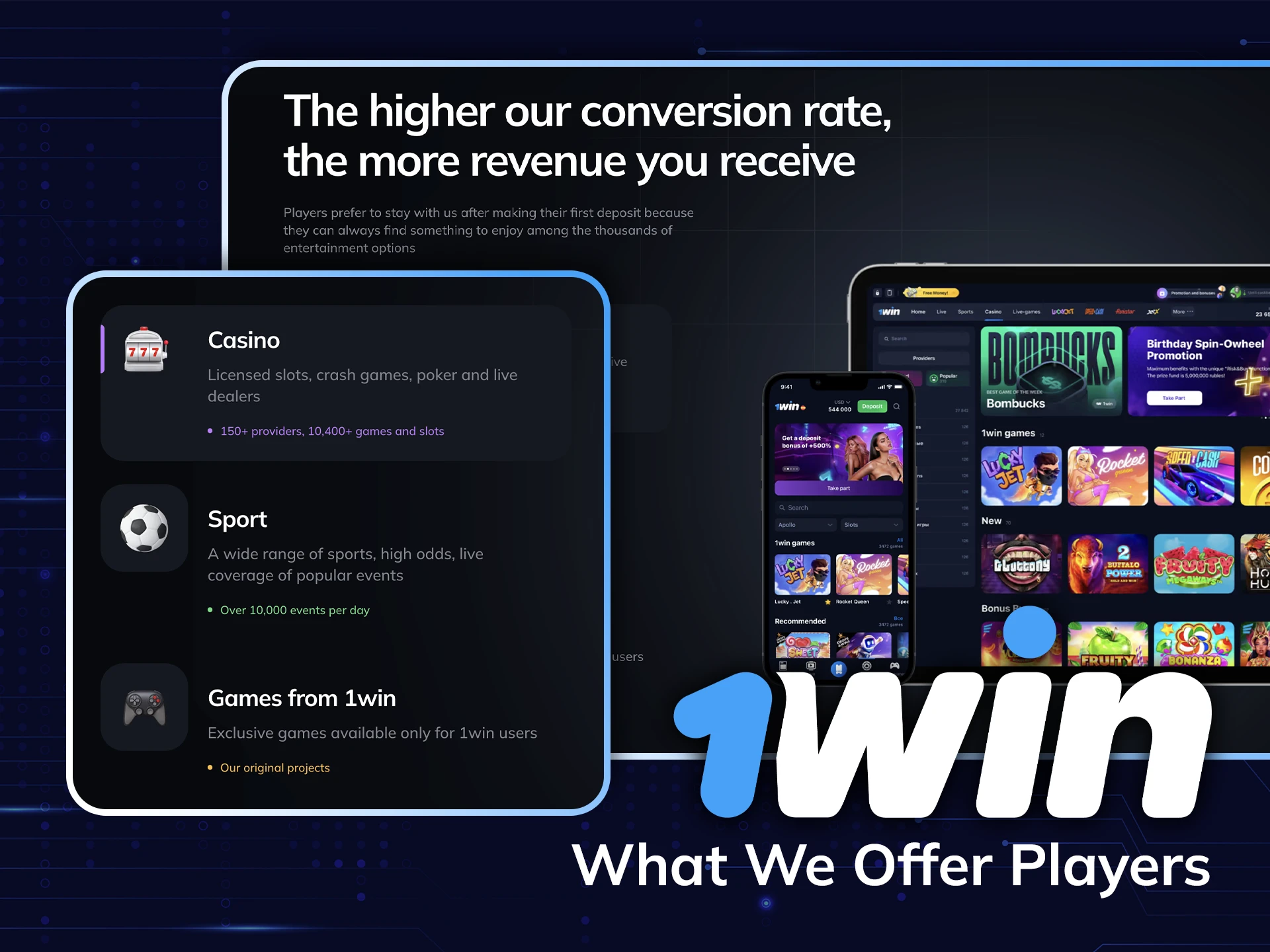 Learn more about the 1Win affiliate program.