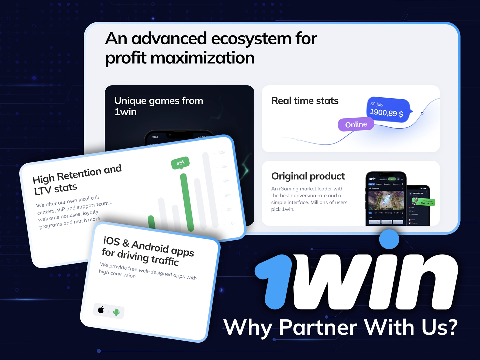 Check out the reasons why you should partner with 1Win.