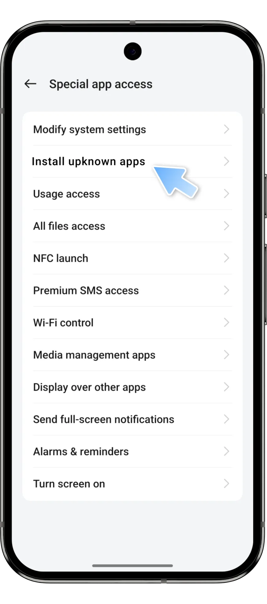 Allow installation from unknown sources to install the 1win app.