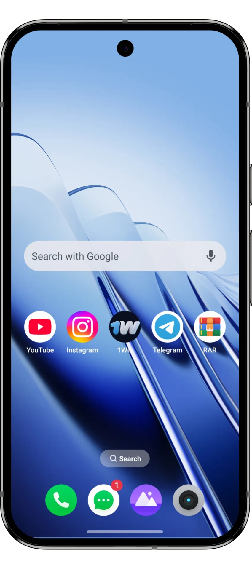 Open the 1win app on your home screen and enjoy the game.