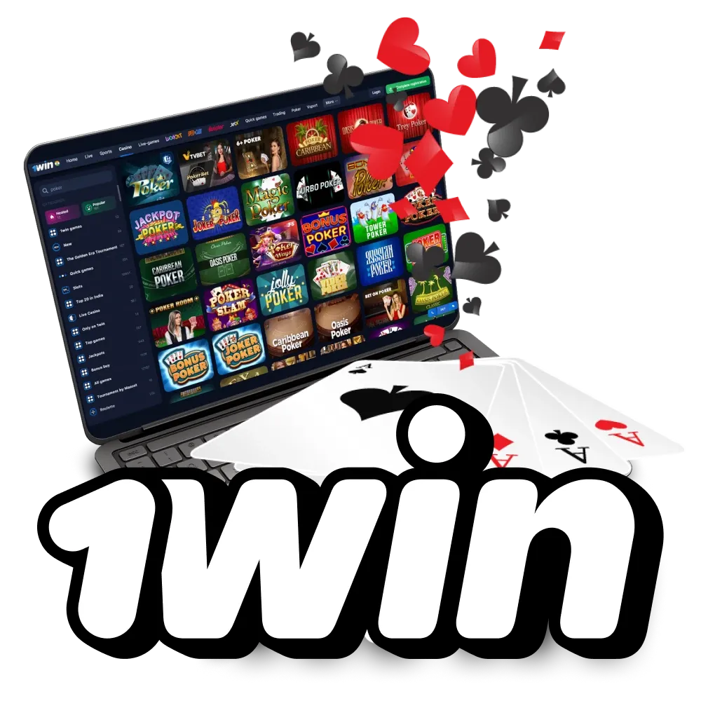 Try playing poker in the 1win casino.