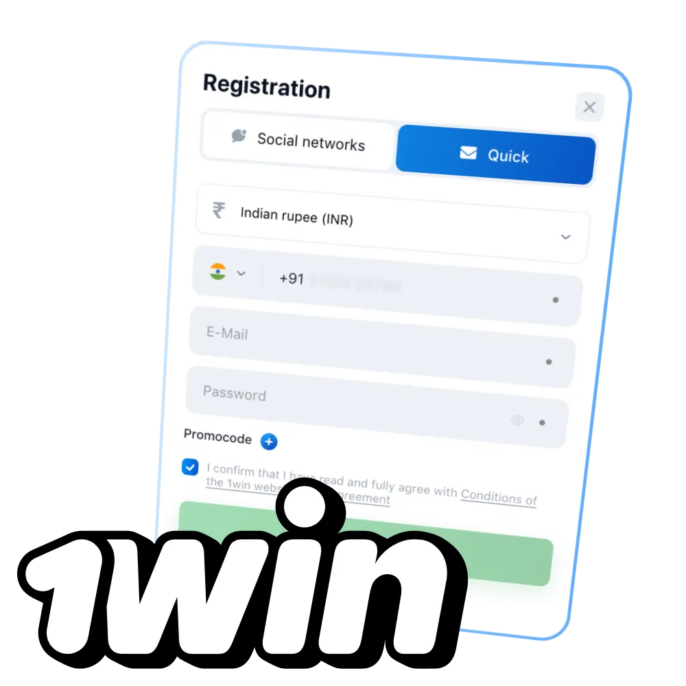 Sign up for 1win go to place bets and play casino games in India.