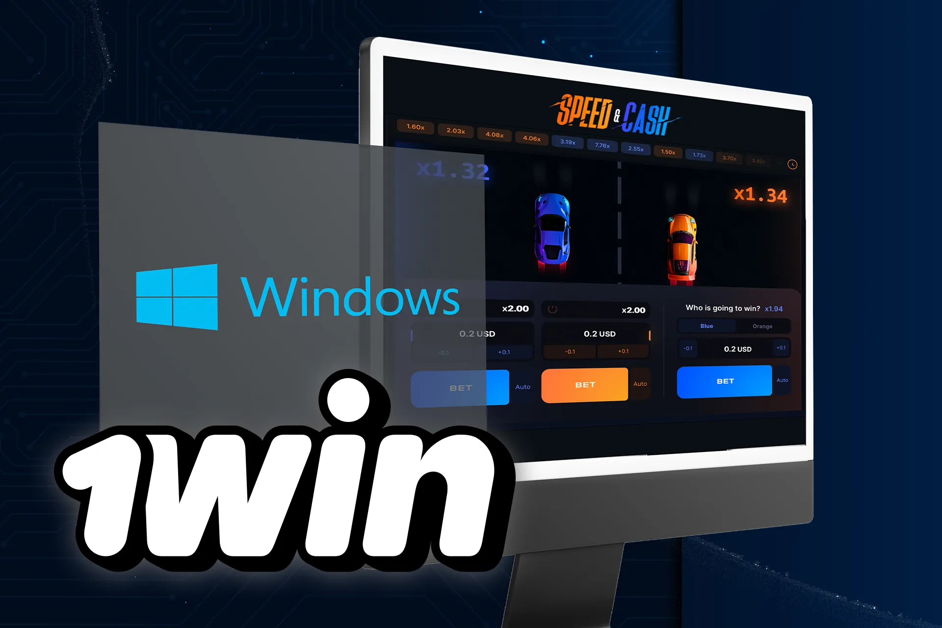 There is a desktop version of 1win that you can install on your laptop.