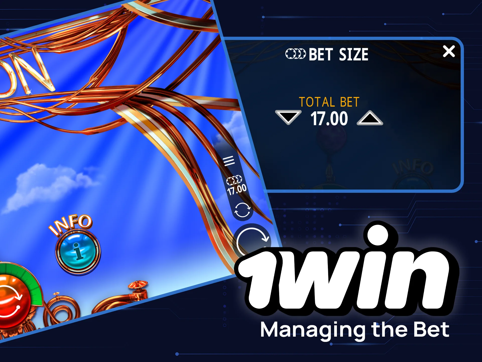 Learn how to manage your bets in The Incredible Balloon Machine on 1win.