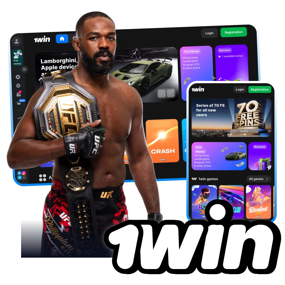 Sign up for 1win and start betting on sports, playing casino games and quick games in India.