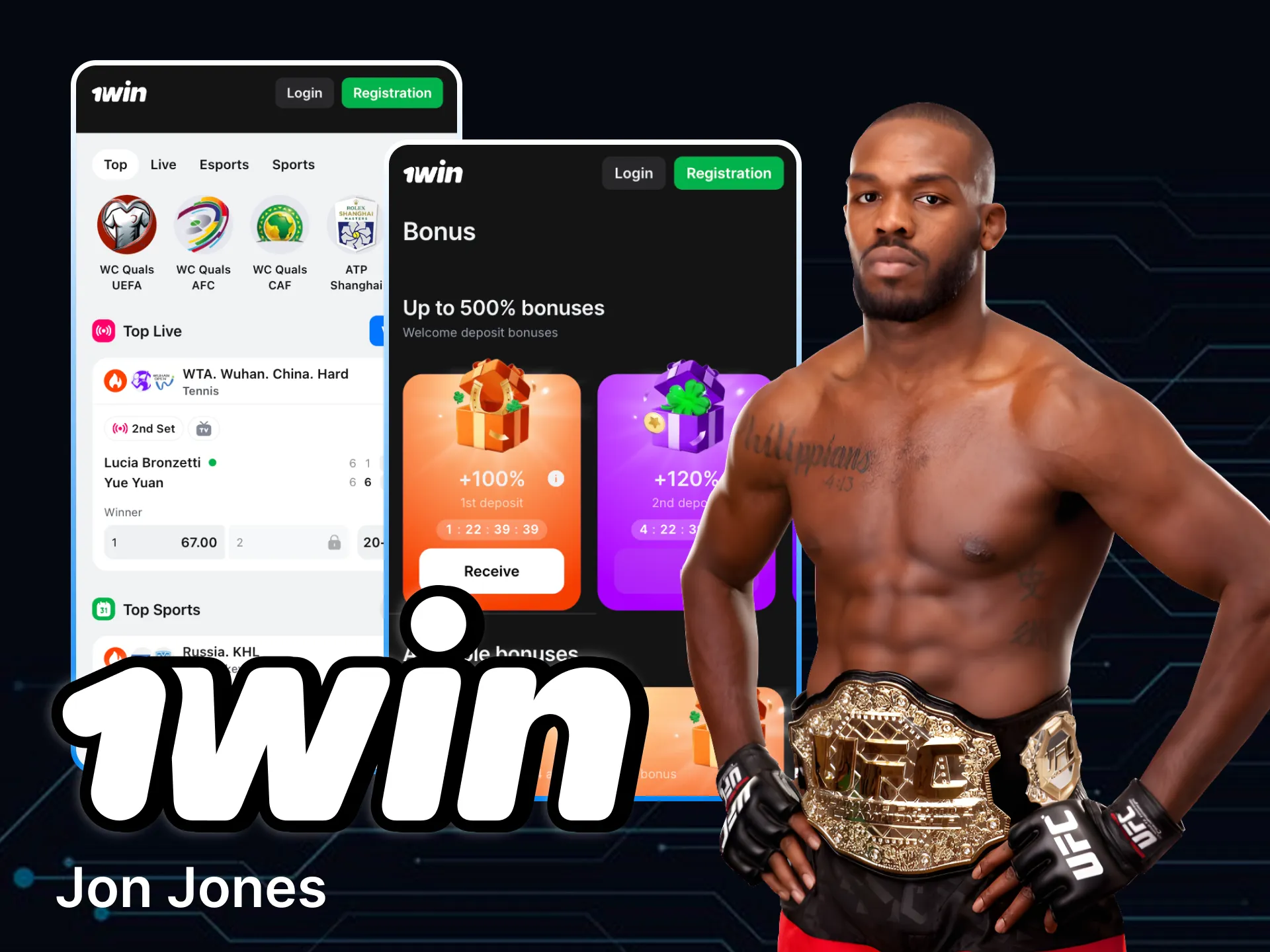 Jon Jones has become the new ambassador for online casino 1win.
