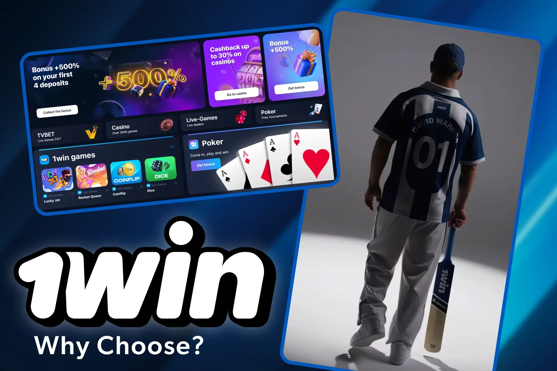 David Warner partners with the official 1win site in India.