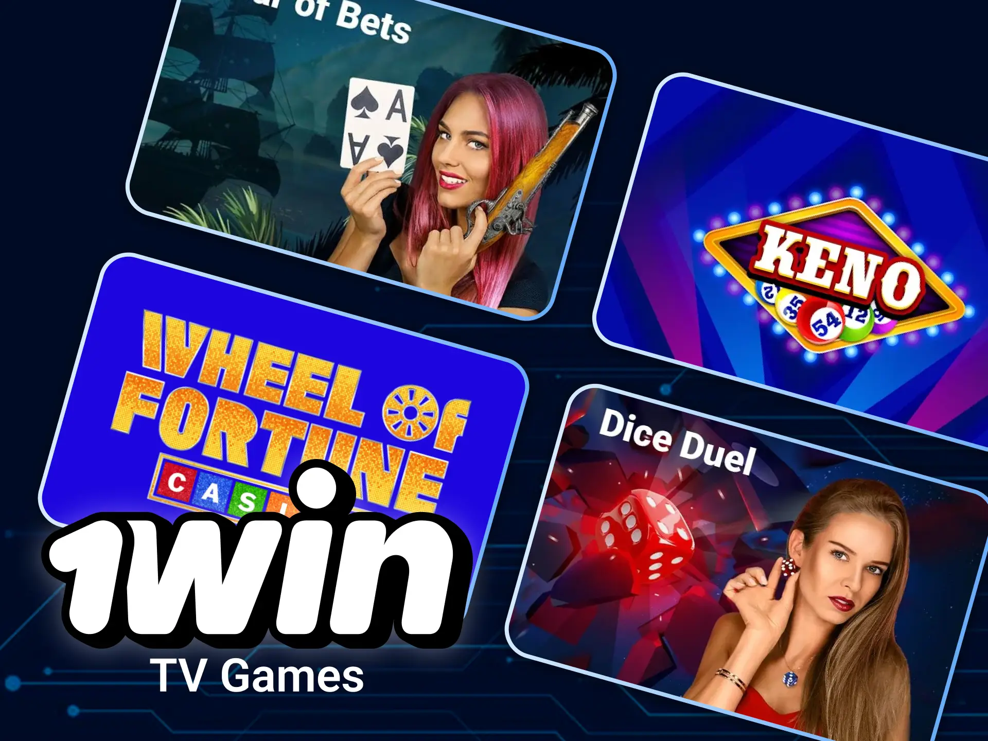 Play interactive live TV games for instant wins at 1win casino.